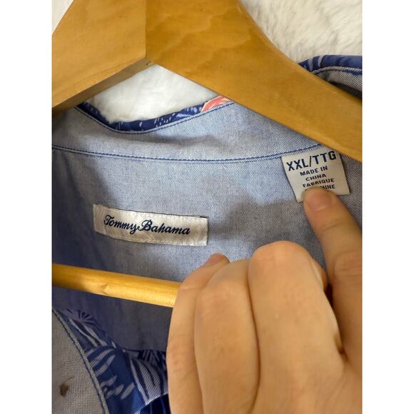 Cubs MLB x Tommy Bahama Lot of 2 Blue Tropical Baseball Button Down Shirts XXL - Picture 12 of 16